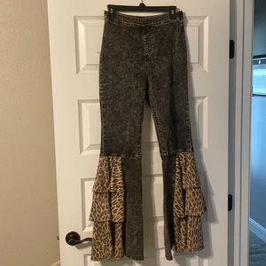 Fashion express flare high rise jeans size small